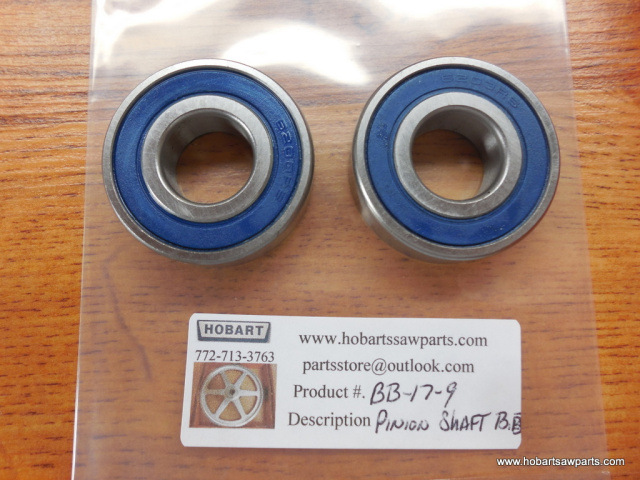 2 Pinion Gear Bearings for Hobart 4822 Meat Grinders. Replaces BB-17-9